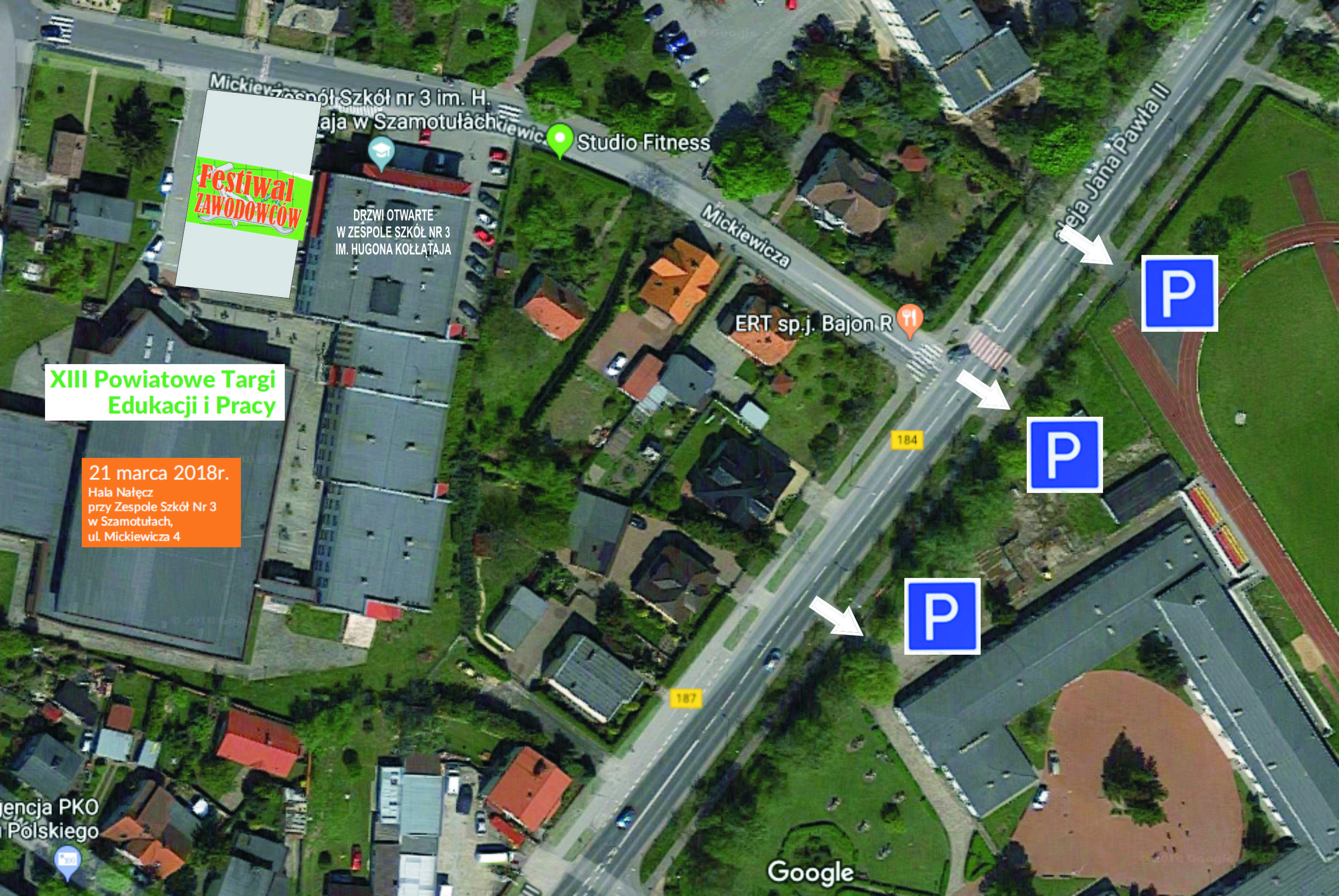 Mapa parkingów dla wystawców