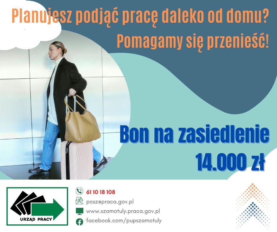 Zdjęcie artykułu Bon na zasiedlenie – wsparcie dla osób podejmujących pracę poza miejscem zamieszkania
