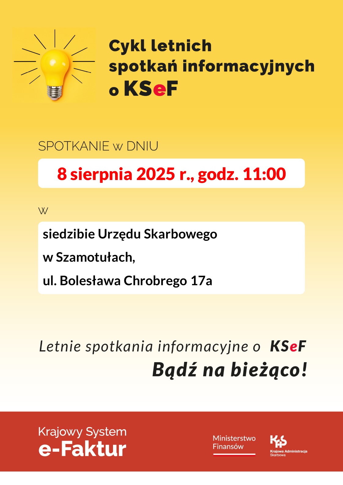 Zdjęcie artykułu Spotkanie informacyjne dotyczące Krajowego Systemu e-Faktur (KSeF)